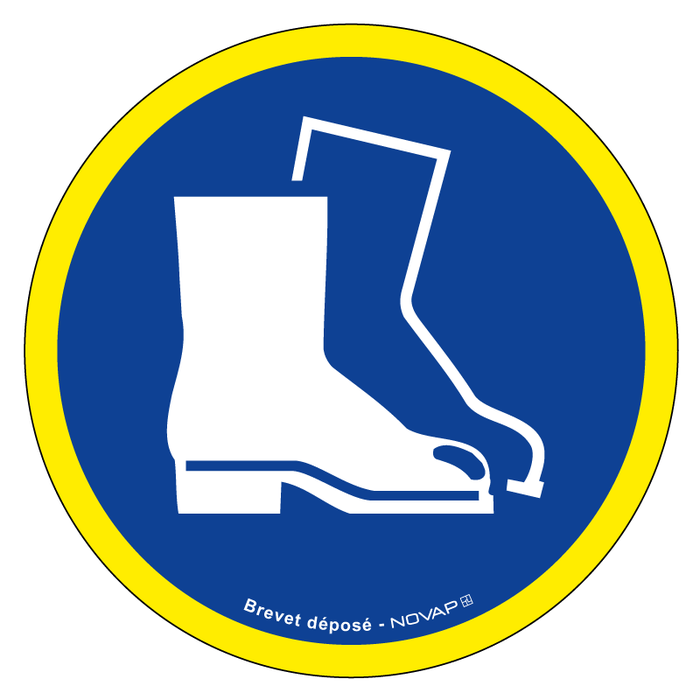 Panneau Chaussures de sécurité obligatoire - haute visibilité - Ø 80mm - 4090467