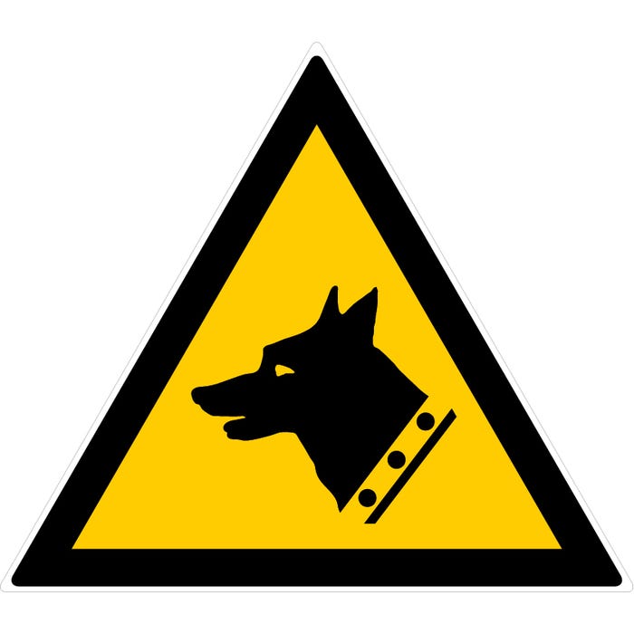 Panneau Danger chien de garde - Rigide Triangle 300mm - 4200866