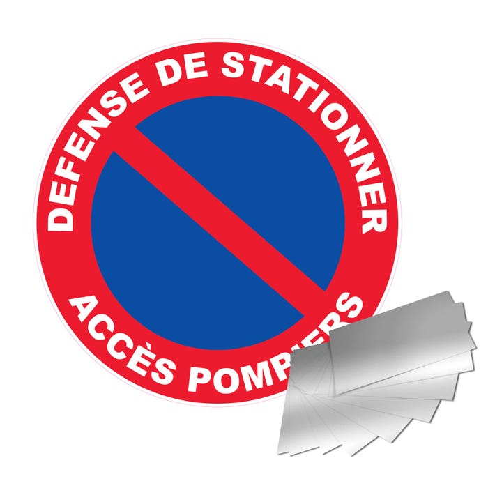 Panneau défense de stationner - accès pompier - Alu Ø180mm - 4011080