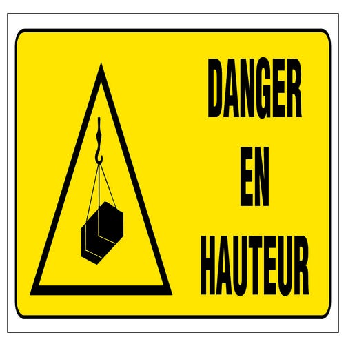 Panneau Danger en hauteur - Rigide 960x480mm - 4000459
