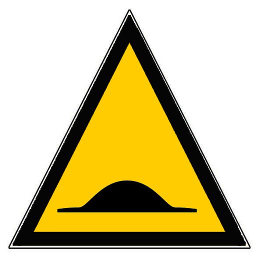 Panneau Attention ralentisseur - Rigide Triangle 100mm - 4180328