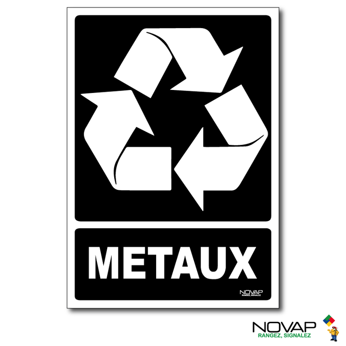 Panneau Recyclage déchets Métaux - Rigide A5 - 4600451