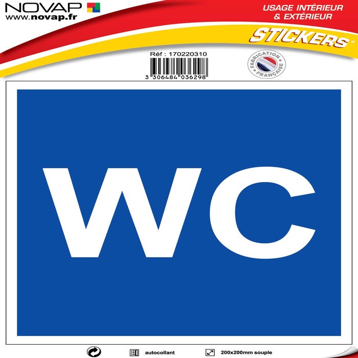 Panneau WC - Vinyle adhésif 200x200mm - 4036298