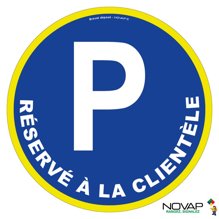 Panneau Parking - Réservé à la clientèle - haute visibilité - Ø 180mm - 4091303