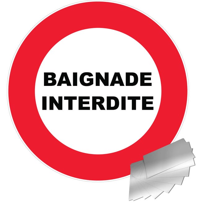 Panneau Baignade interdite - Alu Ø450mm - 4011530