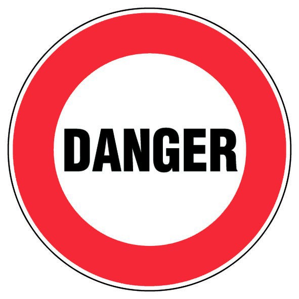 Panneau Danger (texte) - Rigide Ø80mm - 4020044