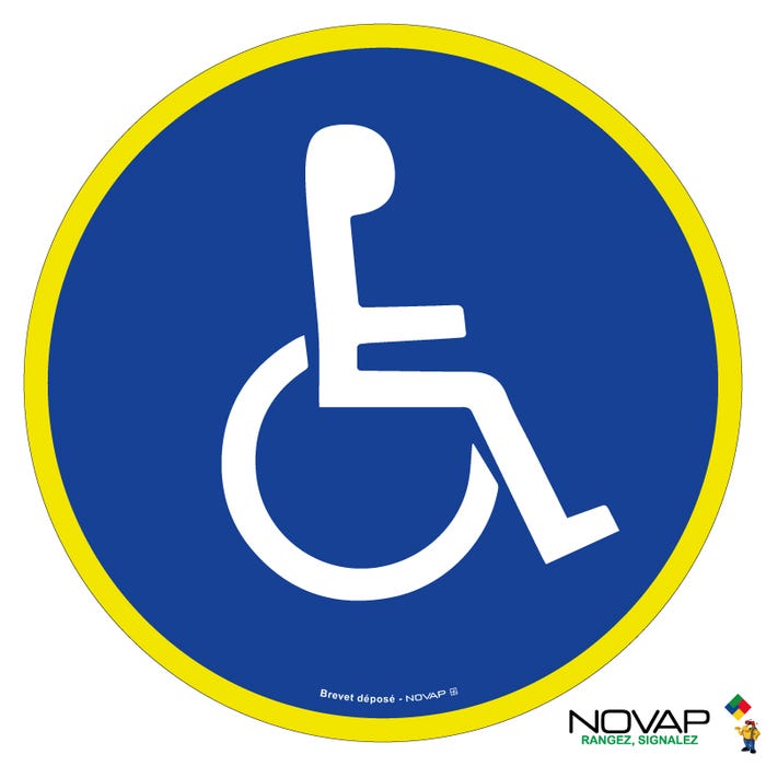 Panneau Parking Handicapés - haute visibilité - Ø 180mm - 4091501