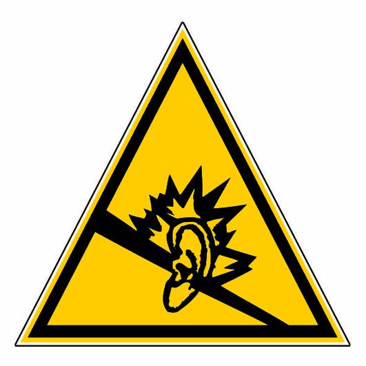 Panneau Danger du au bruit - Rigide Triangle 300mm - 4030258