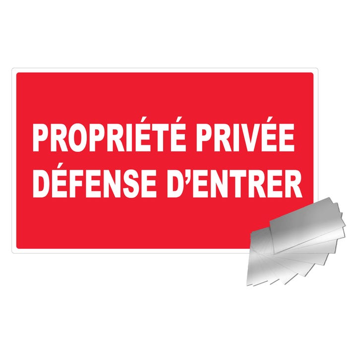 Panneau Propriété privée défense d'entrer - Alu 330x200mm - 4010304