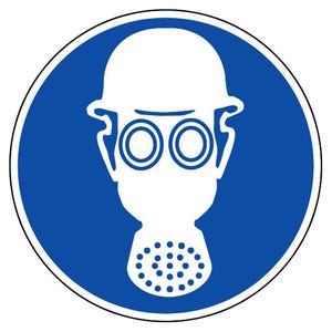 Panneau Masque de protection et casque obligatoire - Rigide Ø180mm - 4041896