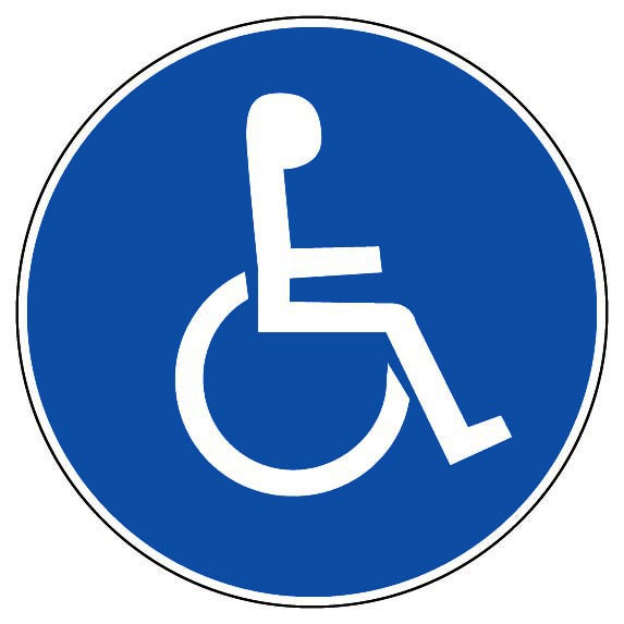 Panneau Handicapés (logo) - Rigide Ø450mm - 4081014