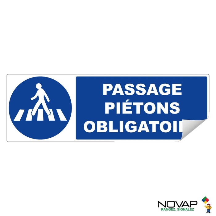 Adhésif Passage Piétons obligatoire - 450x150mm - 4061573