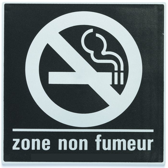 Plaque de porte Zone non fumeur - Europe design 200x200mm - 4280264