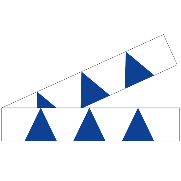 Lot 2 bandes 52mm x 1m - Triangles Bleu - 4640297