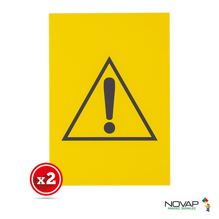 Lot de 2 plaques modulable jaune - Danger logo seul - 4280929