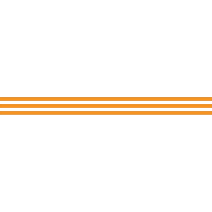Lot 2 bandes 100mm x 1m - Lignes Parallèles Orange - 4641539