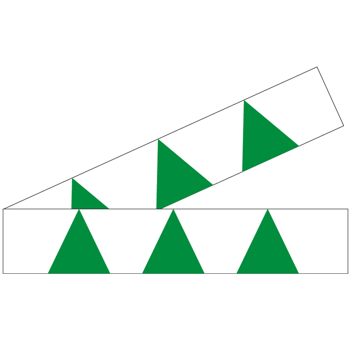 Lot 2 bandes 52mm x 1m - Triangles Vert - 4640334