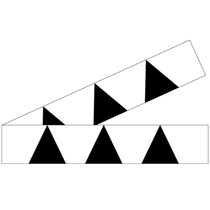 Lot 2 bandes 52mm x 1m - Triangles Noir - 4640303