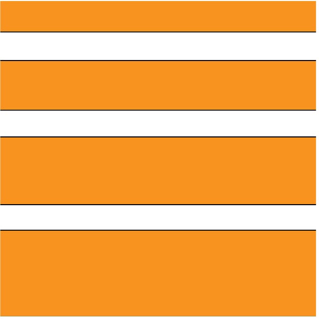 Lot 2 bandes 52mm x 1m - Lignes Progressives Orange - 4641041