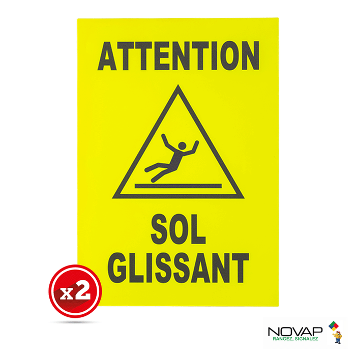 Lot de 2 plaques modulable jaune fluo - Sol glissant - 4280288