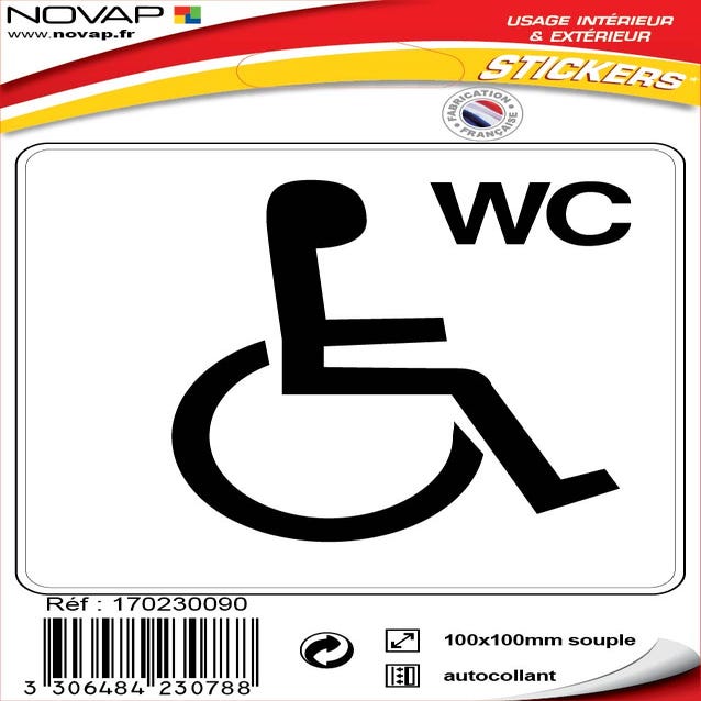 Stickers adhésif - WC handicapés - 4230788