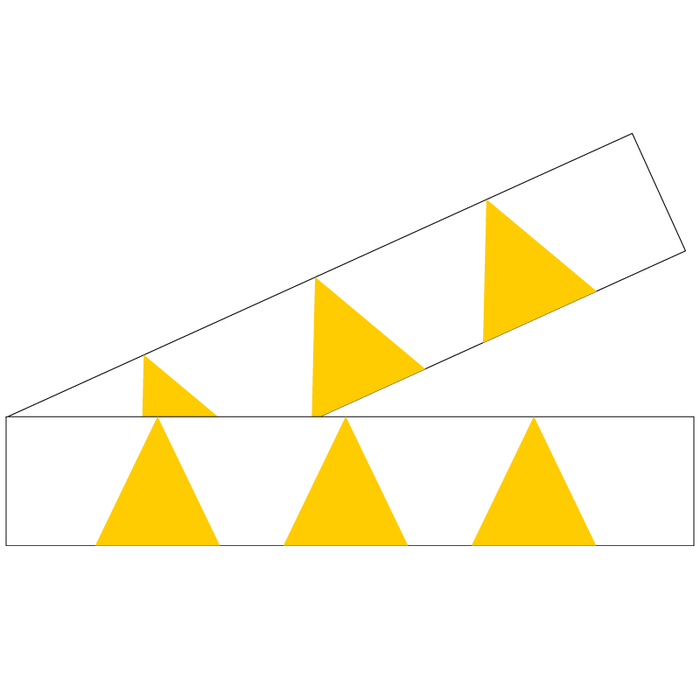 Lot 2 bandes 52mm x 1m - Triangles Jaune - 4640327