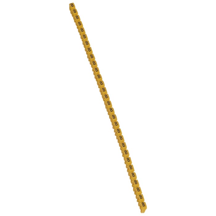 repère pour fil de 1.5 à 2.5 mm2 - lettre b - couleur jaune - legrand cab 3