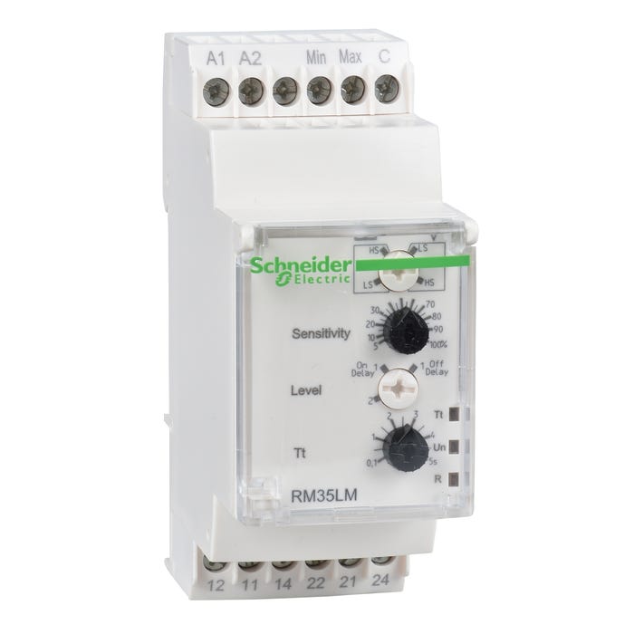 relais de contrôle de niveau de liquide - 24 à 240 v ac/dc - schneider electric rm35lm33mw