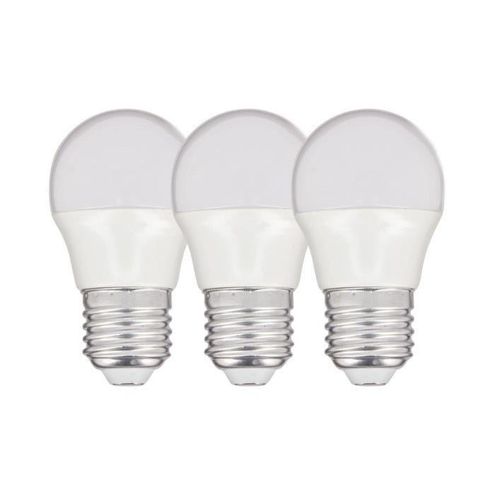 Xanlite - Lot de 3 Ampoules SMD LED P45 Opaques, culot E27, 806 lumens, conso. 8,8W éq. 60W, Blanc chaud - PACK21EE806PIW