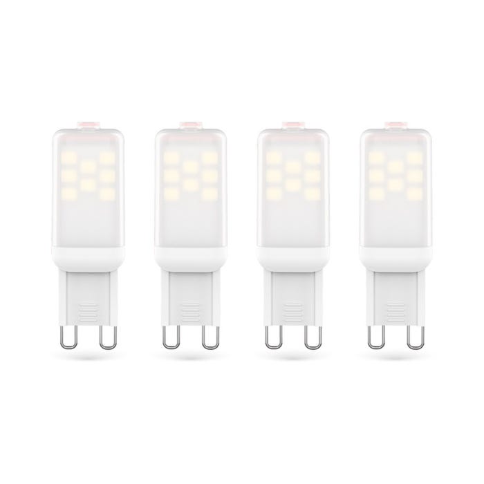 Xanlite - Lot de 4 Ampoules SMD LED Capsules, culot G9, 200 lumens, conso. 2,2W éq. 20W, Blanc chaud - PACK31ALG9200IW