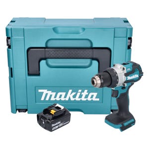 Makita DHP 489 T1J Perceuse-visseuse à percussion sans fil 18 V 73 Nm Brushless + 1x batterie 5,0 Ah + Makpac - sans chargeur