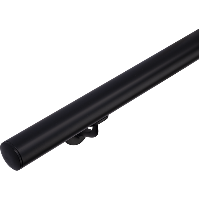 HandyStairs rampe d'escalier en INOX - diamètre 42,4 mm - RAL9005 - supports inclus - 100 cm