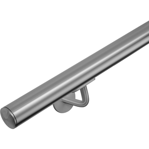 Rampe d'escalier HandyStairs en acier inoxydable - diamètre 42,4 mm - supports compris - 300 cm