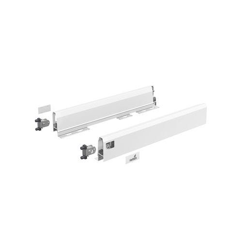 Kit tiroir ArciTech longueur 550 mm hauteur 94 mm coloris blanc livré avec profils attachesfaçade et caches