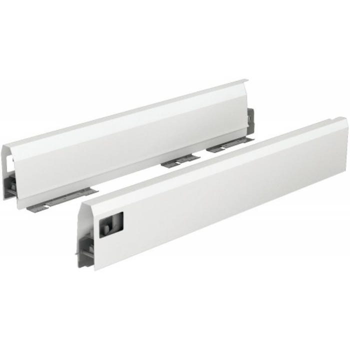Kit tiroir ArciTech longueur 350 mm hauteur 94 mm coloris blanc livré avec profils attachesfaçade et caches