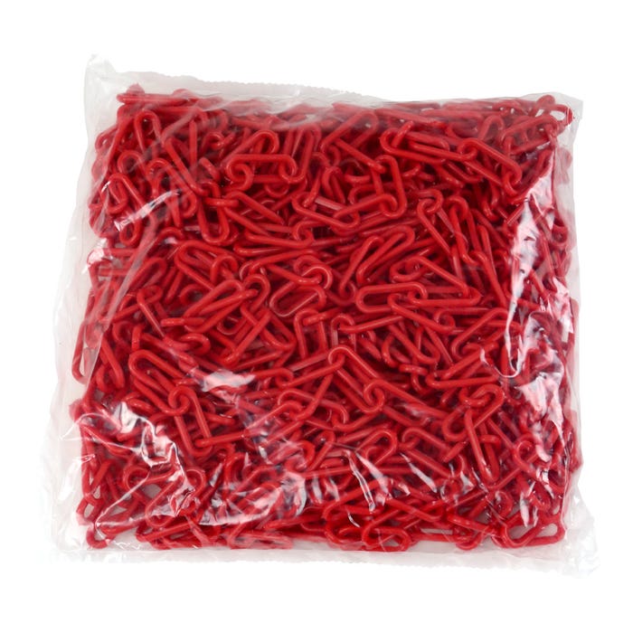 Chaîne Ø 6mm x 25m Rouge en sac - Polyéthylène - 1060586