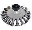 Brosse meuleuse acier torsadé conique Diam.100 mm pour meuleuse filetage M14 750017 TECNUM - FARTOOLS