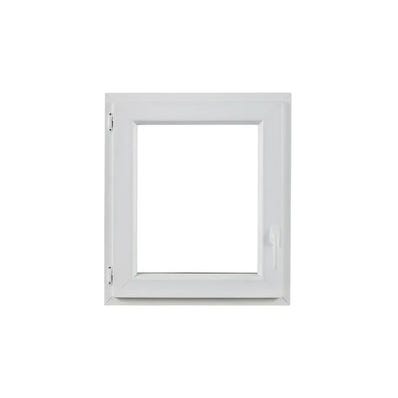 Fenêtre PVC H.45 x l.60 cm ouvrant à la française 1 vantail tirant gauche blanc 0