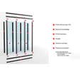 Structure pour verriere d'interieur aluminium 2 carreaux gris