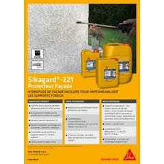 Imperméabilisant façade 20 L Sikagard 221 - SIKA 2