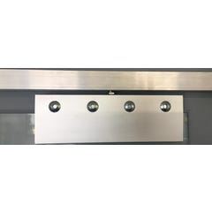 Rail pour porte coulissante Larg.93 cm maximum en applique aluminium gris