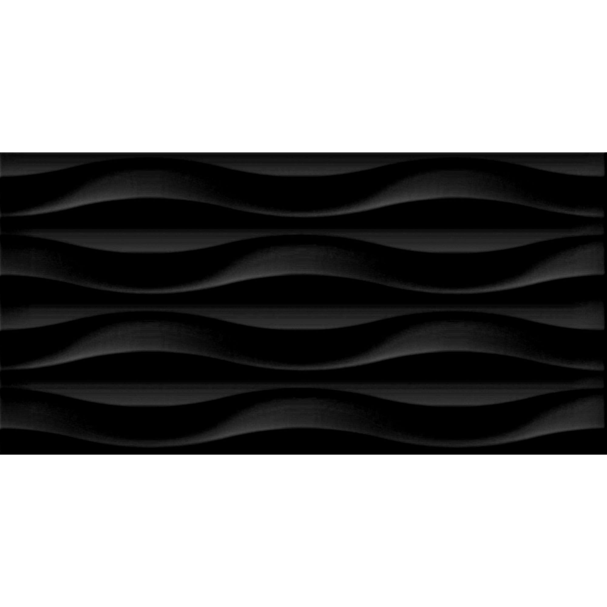 Faïence noir relief l.25 x L.50 cm Concept  0