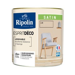 Peinture intérieure multi-supports acrylique satin lin 0,5 L Esprit déco - RIPOLIN 2