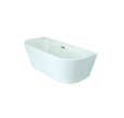 Baignoire semi îlot blanche L.150 x l.75 cm Bacara - BALNEO