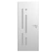 Porte d'entrée aluminium blanc poussant gauche H.215 x l.90 cm Malaga plus