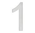 CHIFFRE 1 H.76MM INOX - ADHESIF