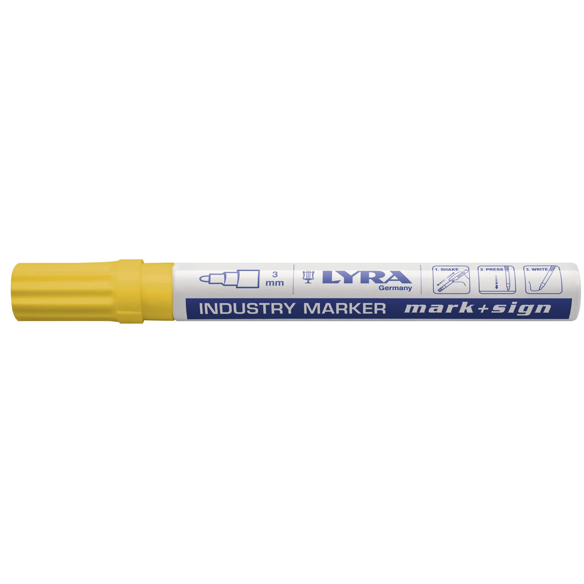 Marqueur peinture jaune Industry Marker - LYRA  1