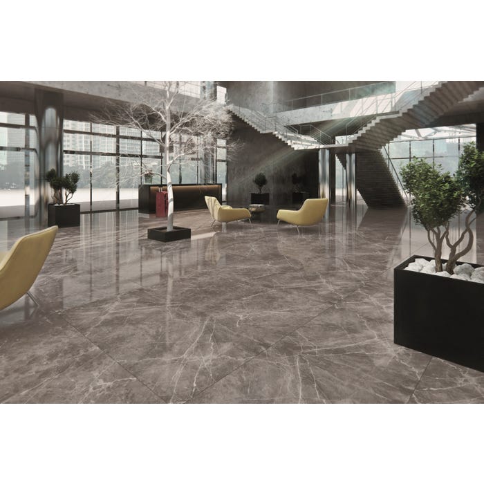 Carrelage sol intérieur effet marbre l.60x L.120cm - Bolonia Poli 1