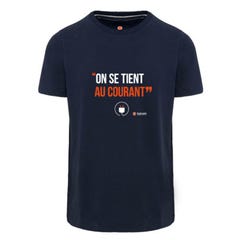 Tee-shirt de travail marine "Au courant" T.XL - PARADE