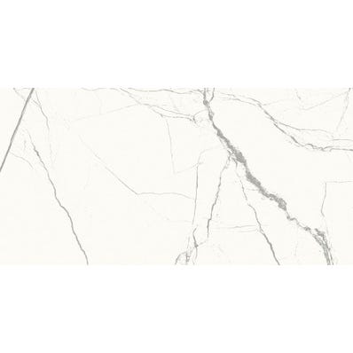Carrelage intérieur blanc effet marbre l.60 x L.120 cm Venatino